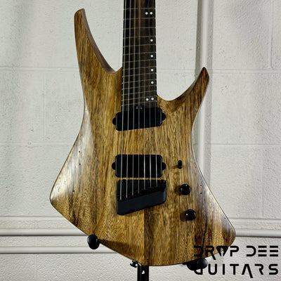 Ernie Ball Music Man Kaizen 7 Multiscale 7-String Electric Guitar w/ Case - Black Limba