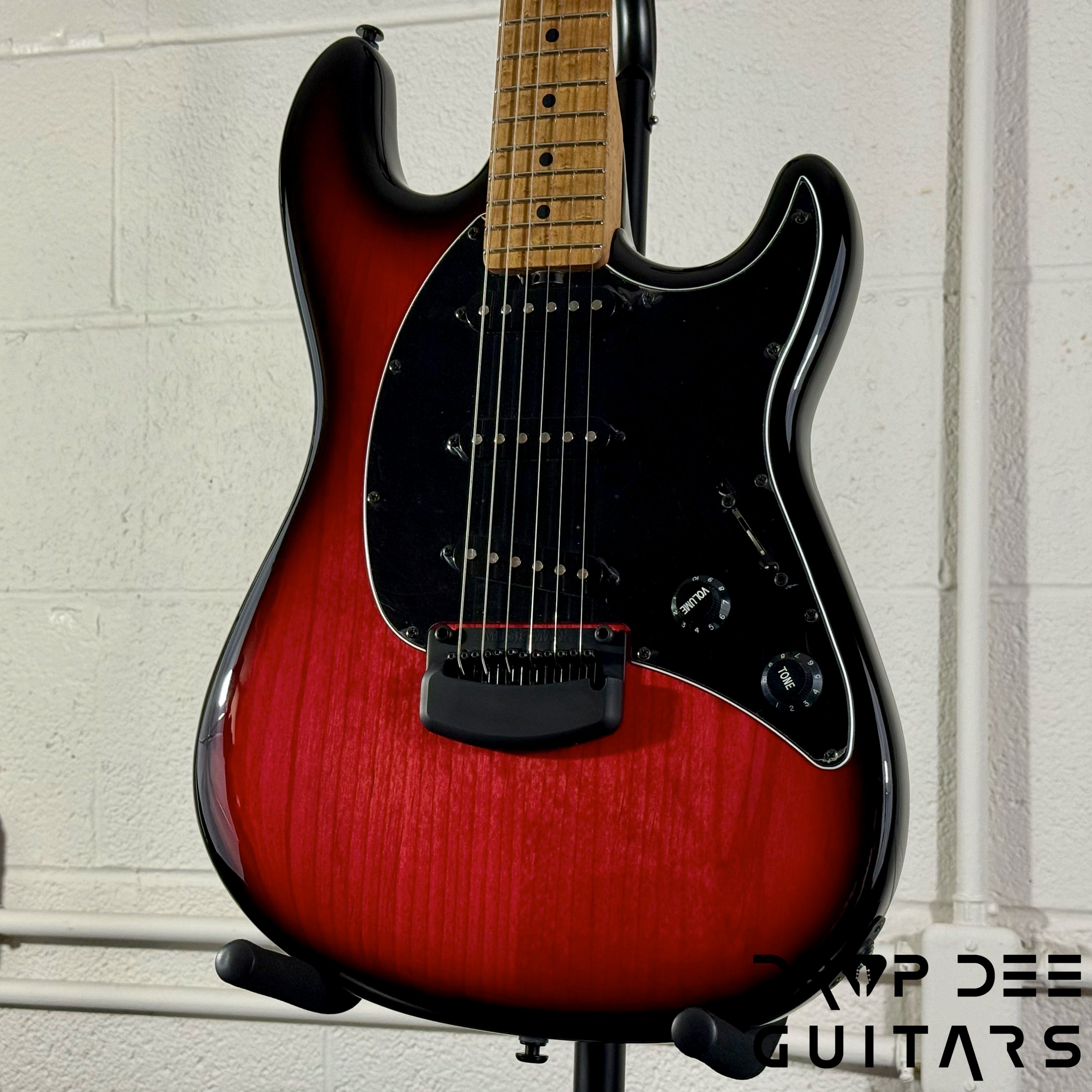 Ernie Ball Music Man Cutlass HT SSS Electric Guitar w/ Case - Raspberry Burst