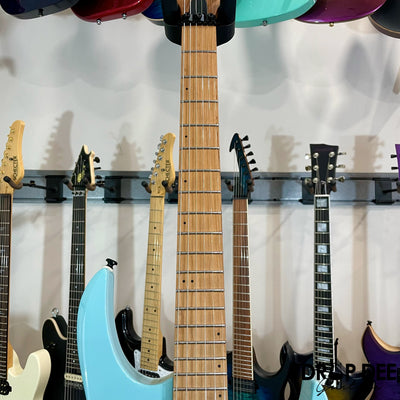 Balaguer Select Series Diablo Retro 27 FR Electric Guitar w/ Bag - Gloss Solid Cerulean Blue