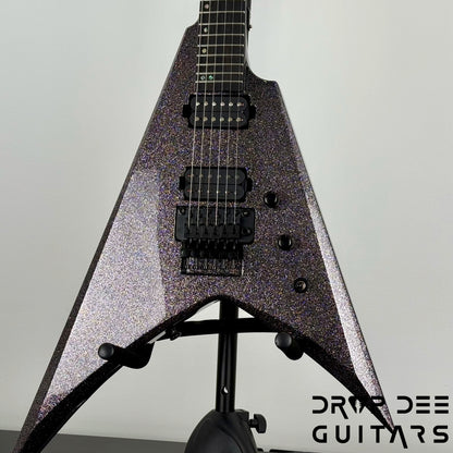 ESP USA V-II FR Electric Guitar w/ Case - Black Sparkle