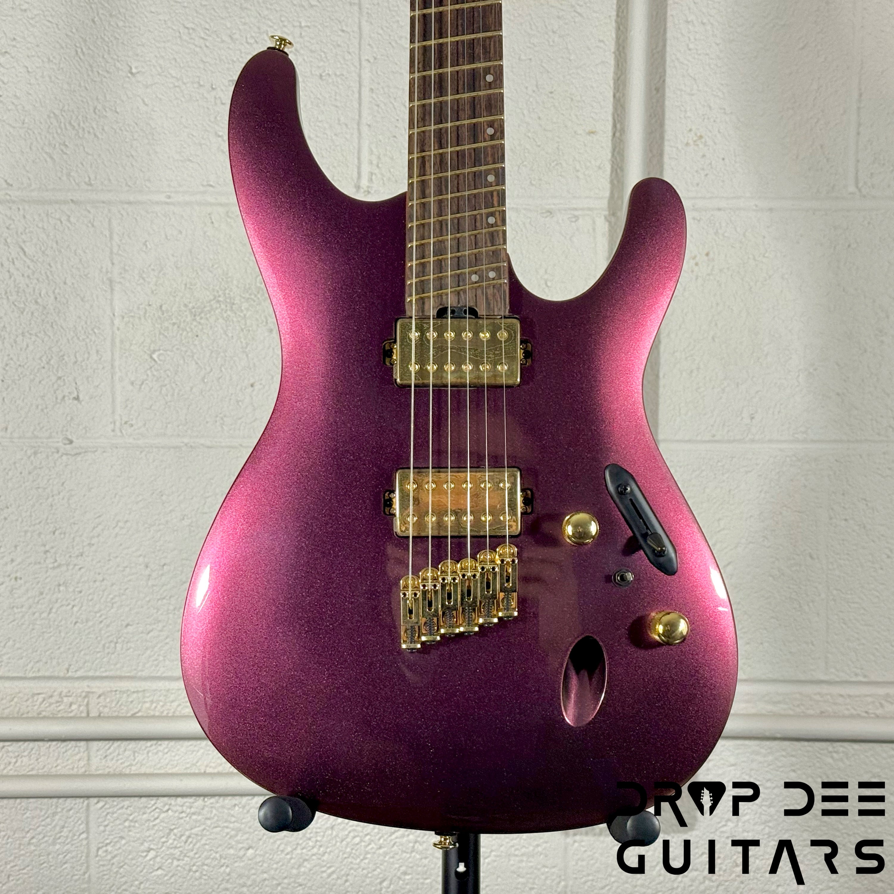 Ibanez Axe Lab Design SML721 Multi-Scale Electric Guitar - Rose Gold Chameleon