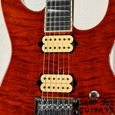 Jackson Custom Shop Soloist 2H FR Electric Guitar w/ Case - Root Beer Trans