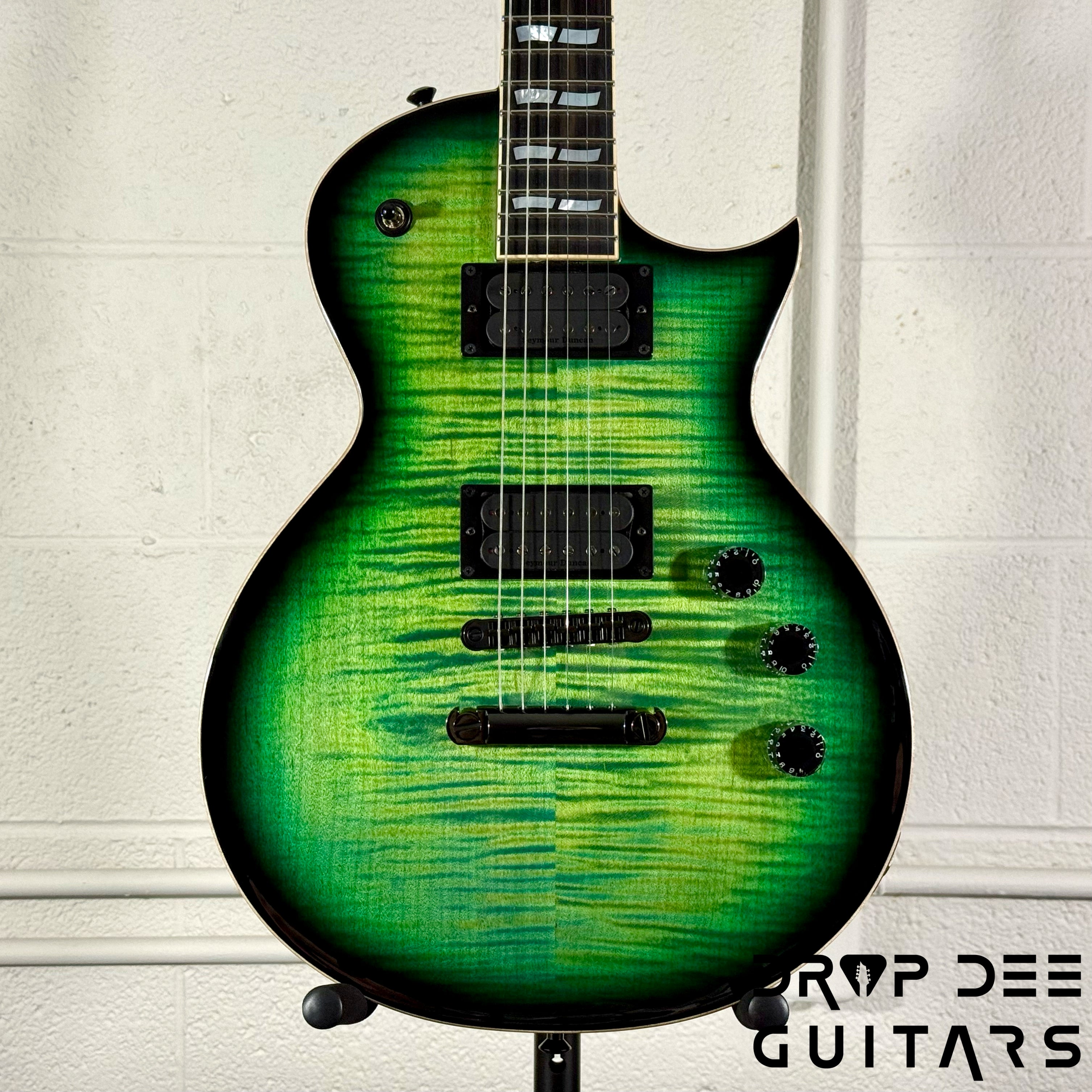 ESP USA Eclipse Electric Guitar w/ Case - Dark Lime Sunburst