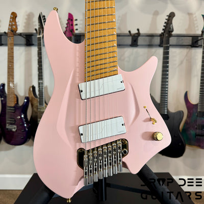 Aristides H/08R Headless Multiscale Electric Guitar w/ Bag - Shell Pink