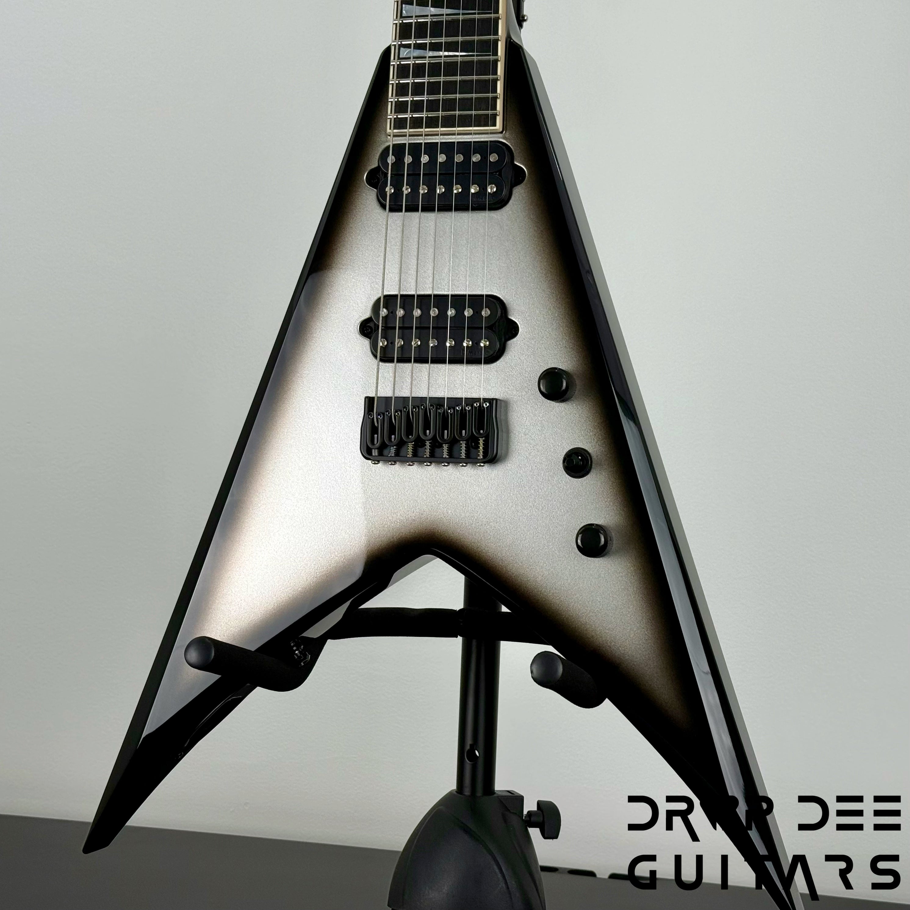 Jackson USA Custom Shop Special Edition King V 7 7-String Electric Guitar w/ Case - Silverburst