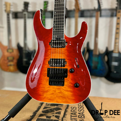 Jackson Pro Plus Series Dinky DKAQ Electric Guitar w/ Bag - Firestorm