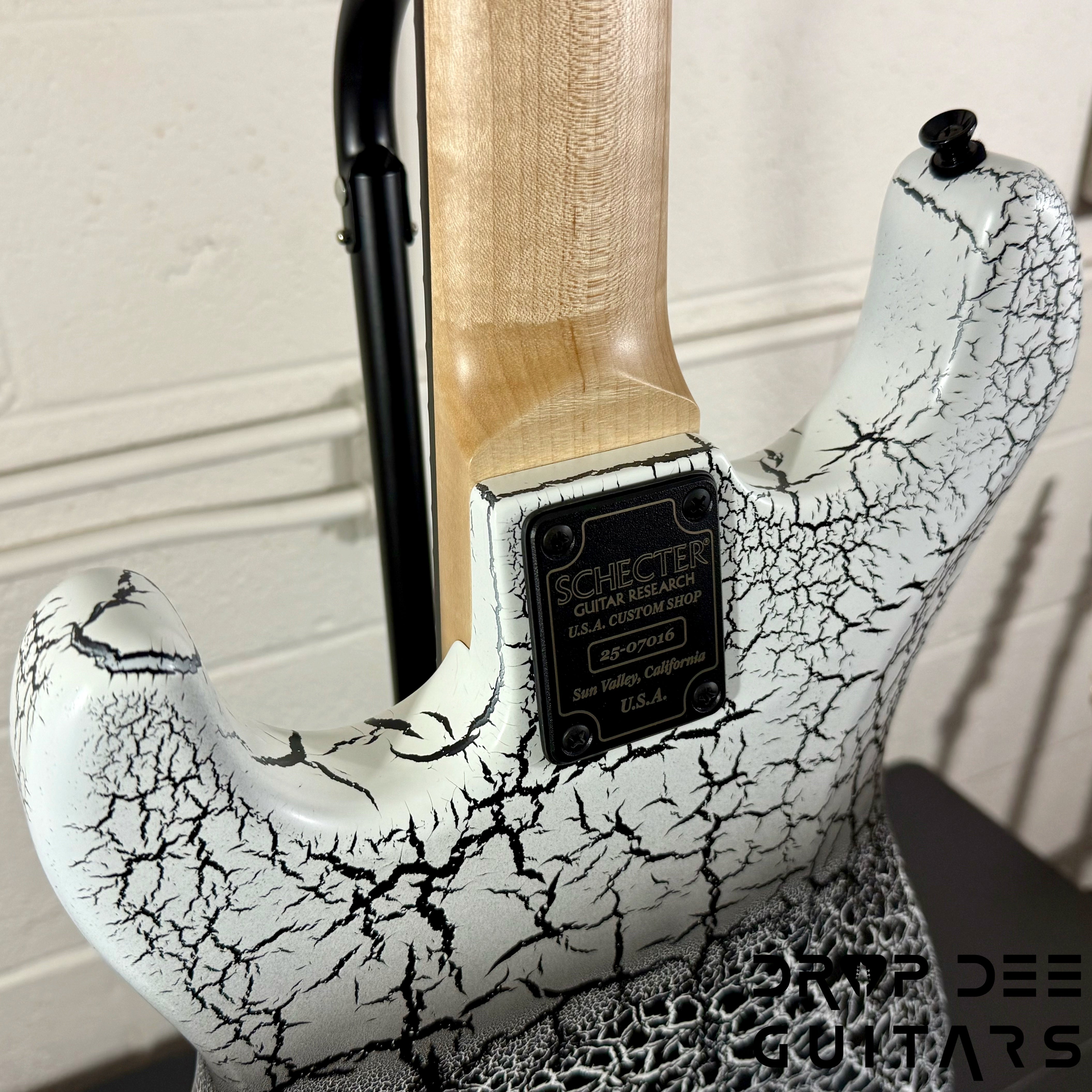 Schecter USA Custom Shop John Browne Signature Zenith 7 Baritone 7-String Electric Guitar w/ Case - Fracture White