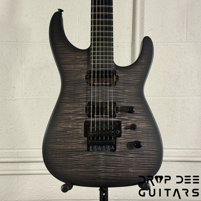 Jackson Custom Shop Soloist FR FMT Electric Guitar w/ Case - Trans Black Burst