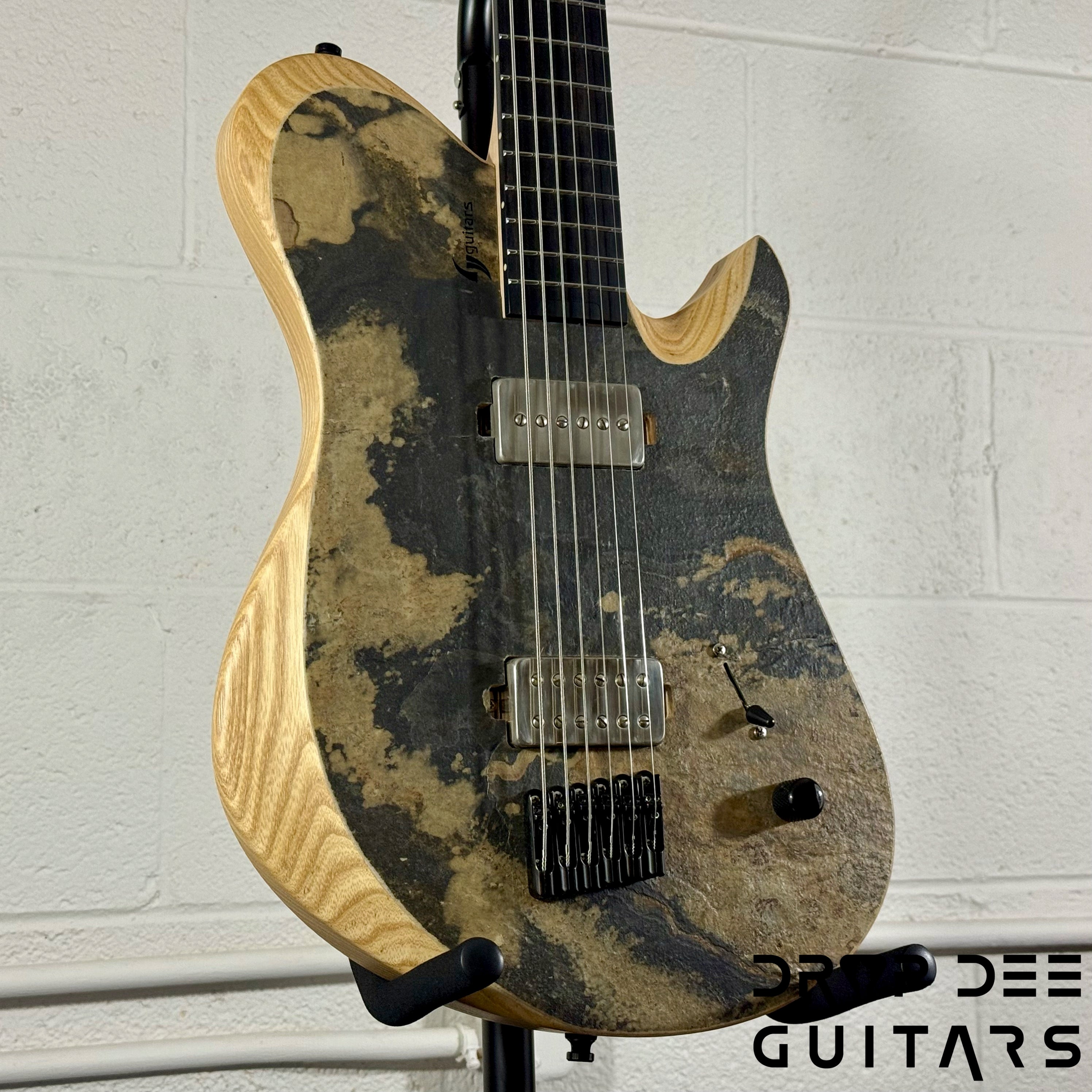 GV Guitars Mercenary Baritone Electric Guitar w/ Case - Stone