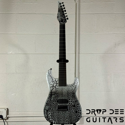 Schecter USA Custom Shop John Browne Signature Zenith 7 Baritone 7-String Electric Guitar w/ Case - Fracture White