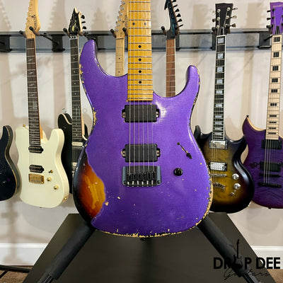 Balaguer Toro USA Heritage Electric Guitar w/ Case - Metallic Purple over Sunburst
