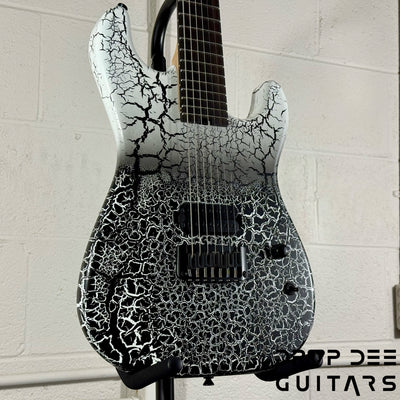 Schecter USA Custom Shop John Browne Signature Zenith 7 Baritone 7-String Electric Guitar w/ Case - Fracture White