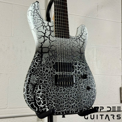 Schecter USA Custom Shop John Browne Signature Zenith 7 Baritone 7-String Electric Guitar w/ Case - Fracture White