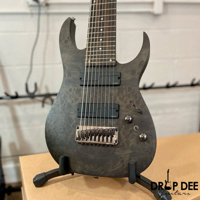 Ibanez Axe Lab Design RG9PB Baritone 9-String Electric Guitar - Transparent Flat Gray