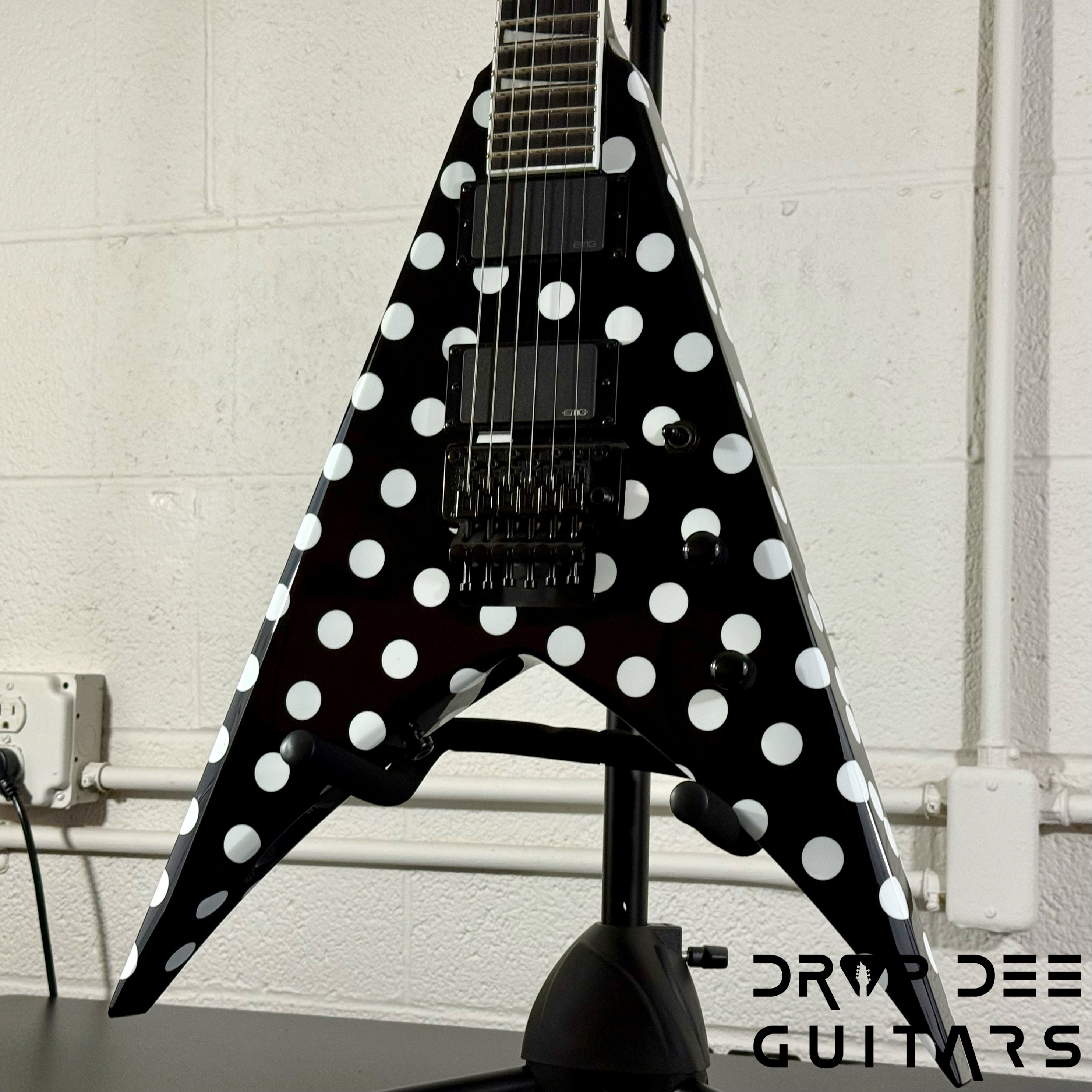 Jackson Pro Series Limited Edition Signature Phil Demmel KV King V Electric Guitar w/ Case - Polka Dot