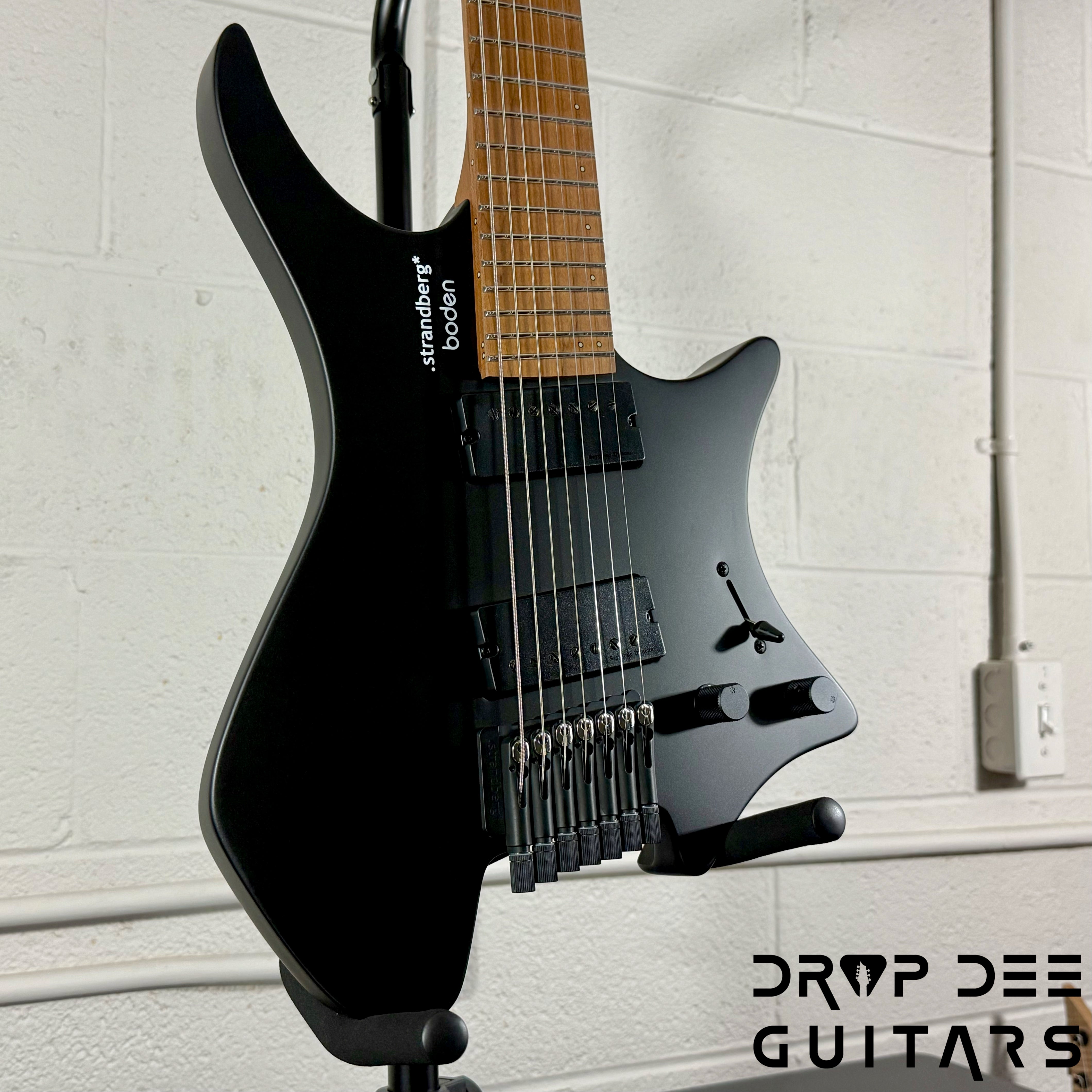 Strandberg Boden Standard N2.7 7-String Multiscale Headless Electric Guitar w/ Bag - Black Satin Metallic