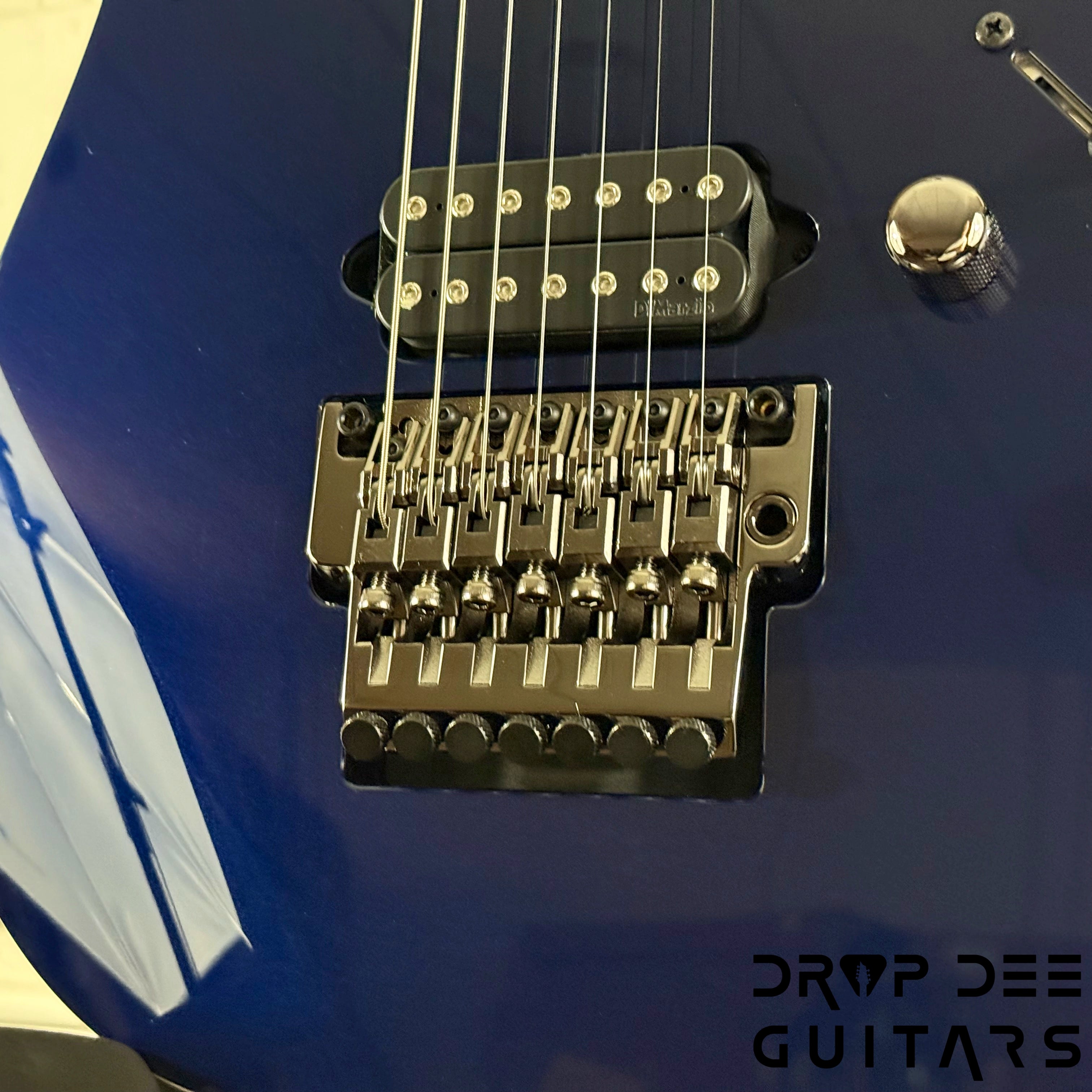Ibanez Prestige RG2027XL Baritone 7-String Electric Guitar w/ Case - Dark Tide Blue