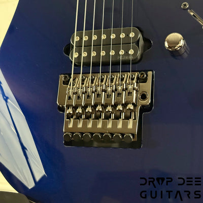 Ibanez Prestige RG2027XL Baritone 7-String Electric Guitar w/ Case - Dark Tide Blue