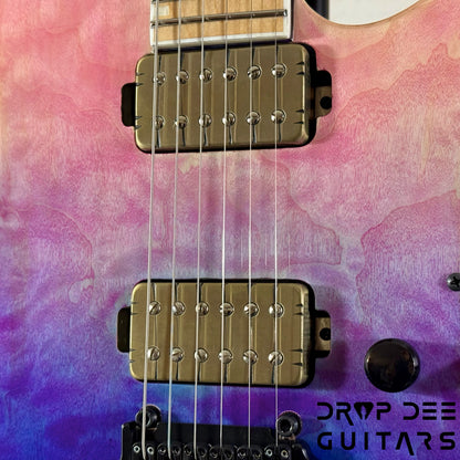 ESP E-II M-II HST QM Electric Guitar w/ Case - Indigo Purple Fade