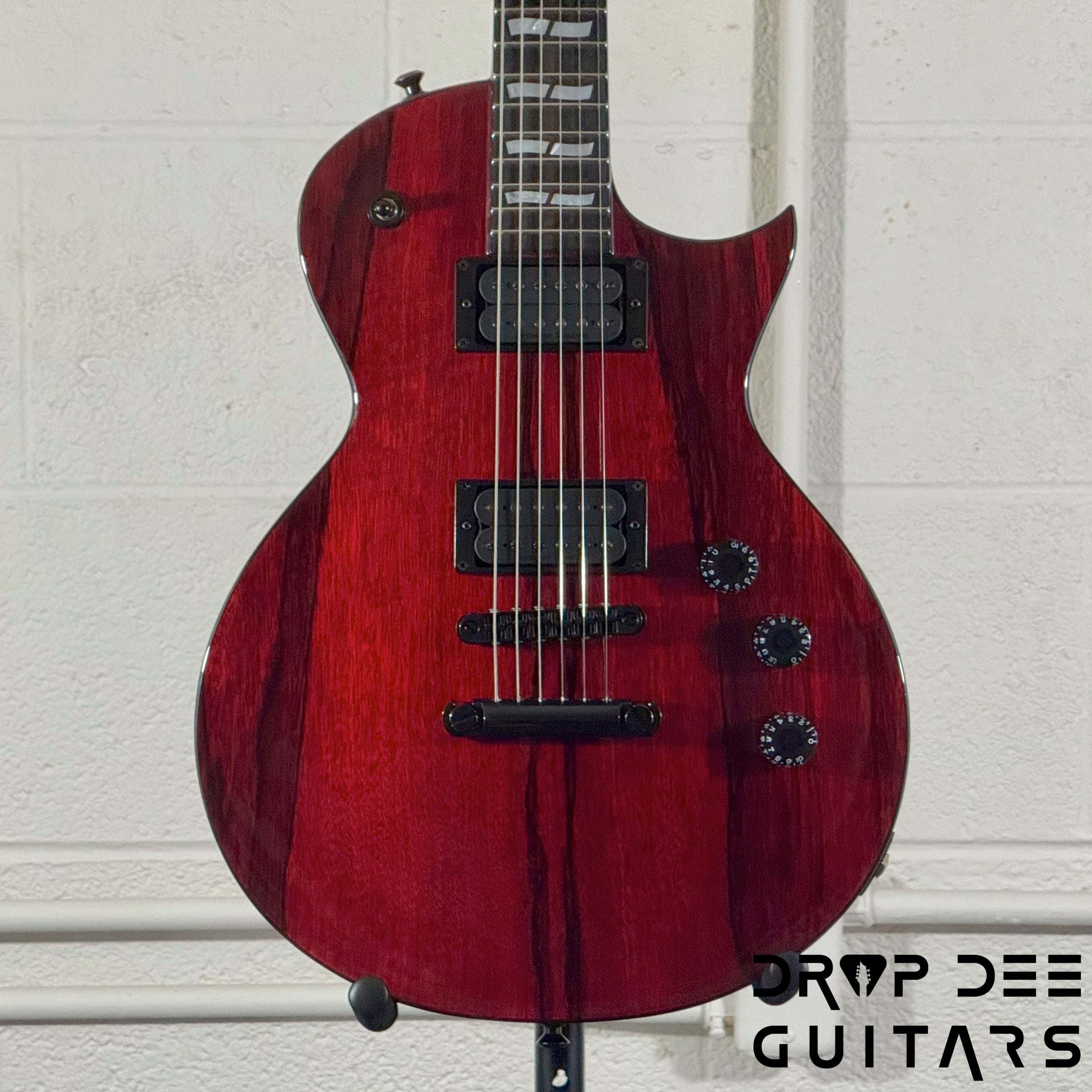 ESP USA Limited Edition Eclipse Black Limba Electric Guitar w/ Case - Black Cherry