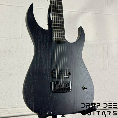 Schecter Diamond Series Keith Merrow KM-6 MK-III EX Baritone Electric Guitar - Satin Black Open Pore