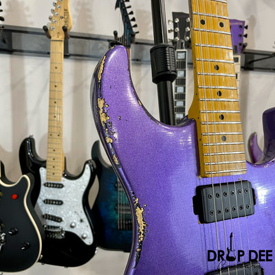 Balaguer Toro USA Heritage Electric Guitar w/ Case - Metallic Purple over Sunburst