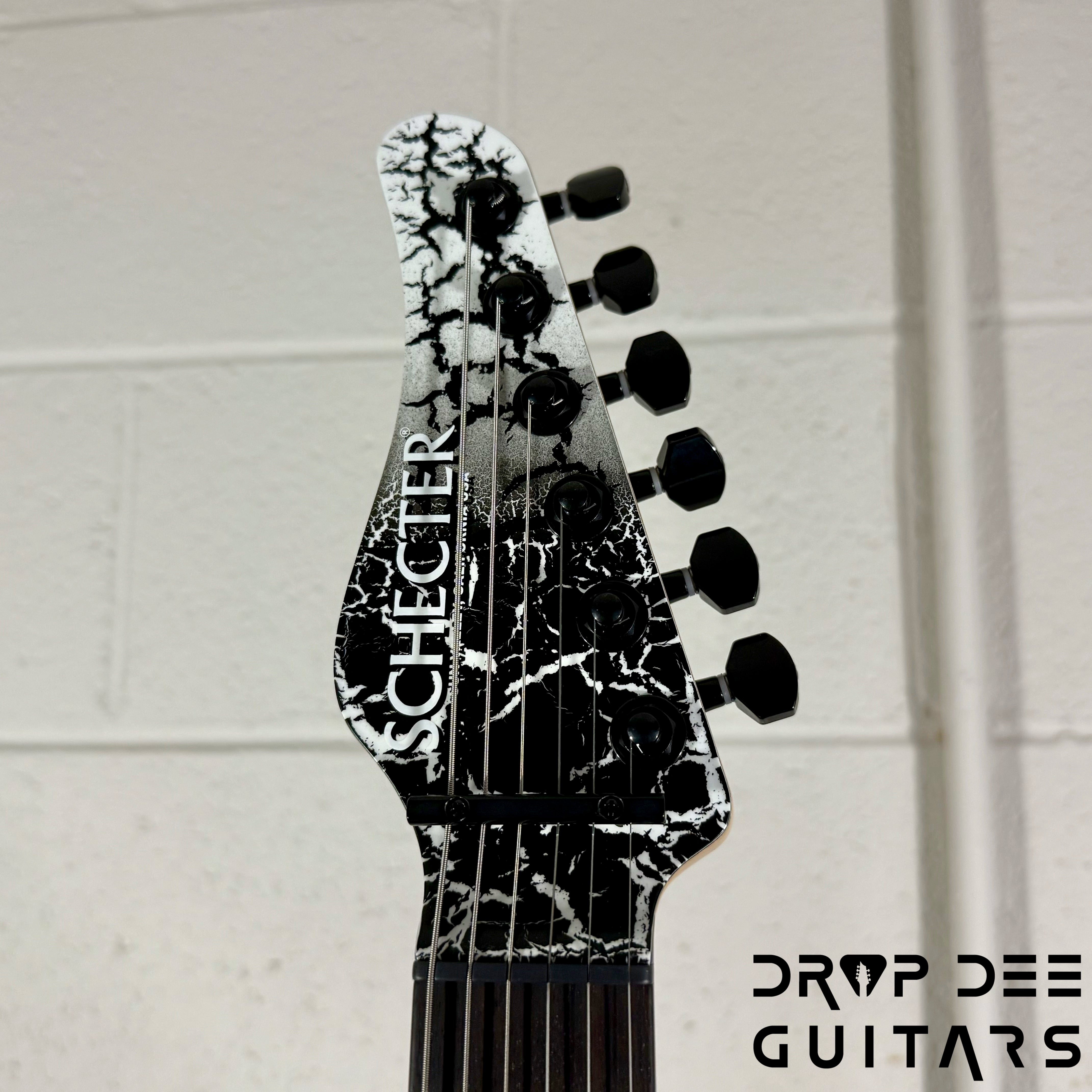 Schecter USA Custom Shop John Browne Signature Zenith Electric Guitar w/ Case - Fracture White