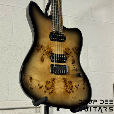 Balaguer DDG Exclusive Select Series Growler Baritone Electric Guitar w/ Bag - See-Thru Two-Tone Black Edge Burst