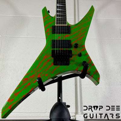 Jackson USA Custom Shop Special Edition Warrior Electric Guitar w/ Case - Slime Time Splatter