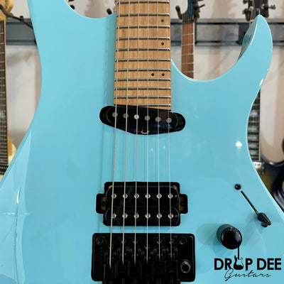 Balaguer Select Series Diablo Retro 27 FR Electric Guitar w/ Bag - Gloss Solid Cerulean Blue