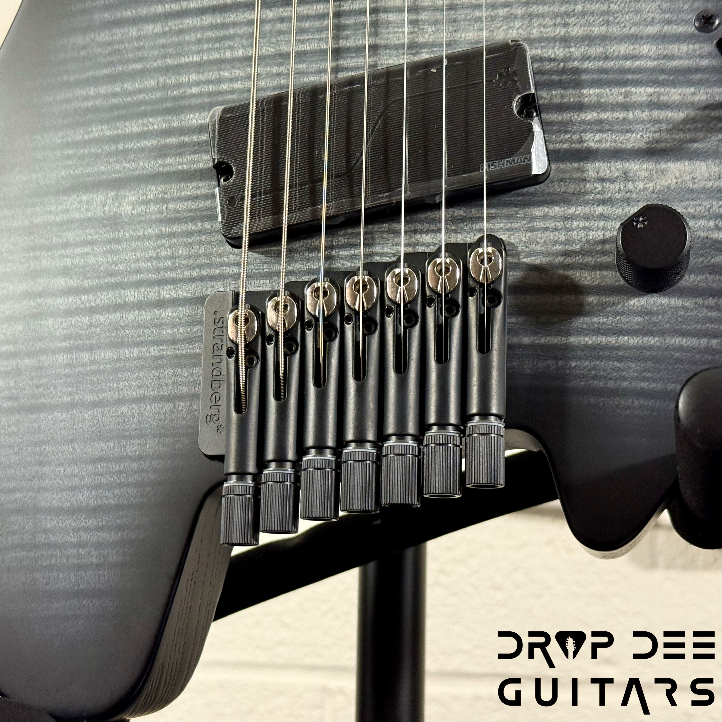 Strandberg Boden Original N2.7 7-String Multiscale Headless Electric Guitar w/ Bag - Black Denim Burst Satin