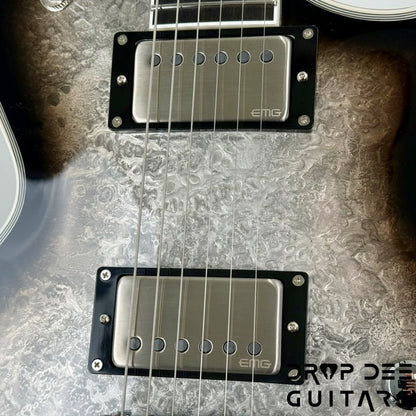 ESP Original Series Eclipse Custom Electric Guitar w/ Case - Silver Liquid Metal Burst