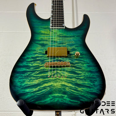 ESP USA M-I NTB NT Electric Guitar w/ Case - Dark Lime Sunburst