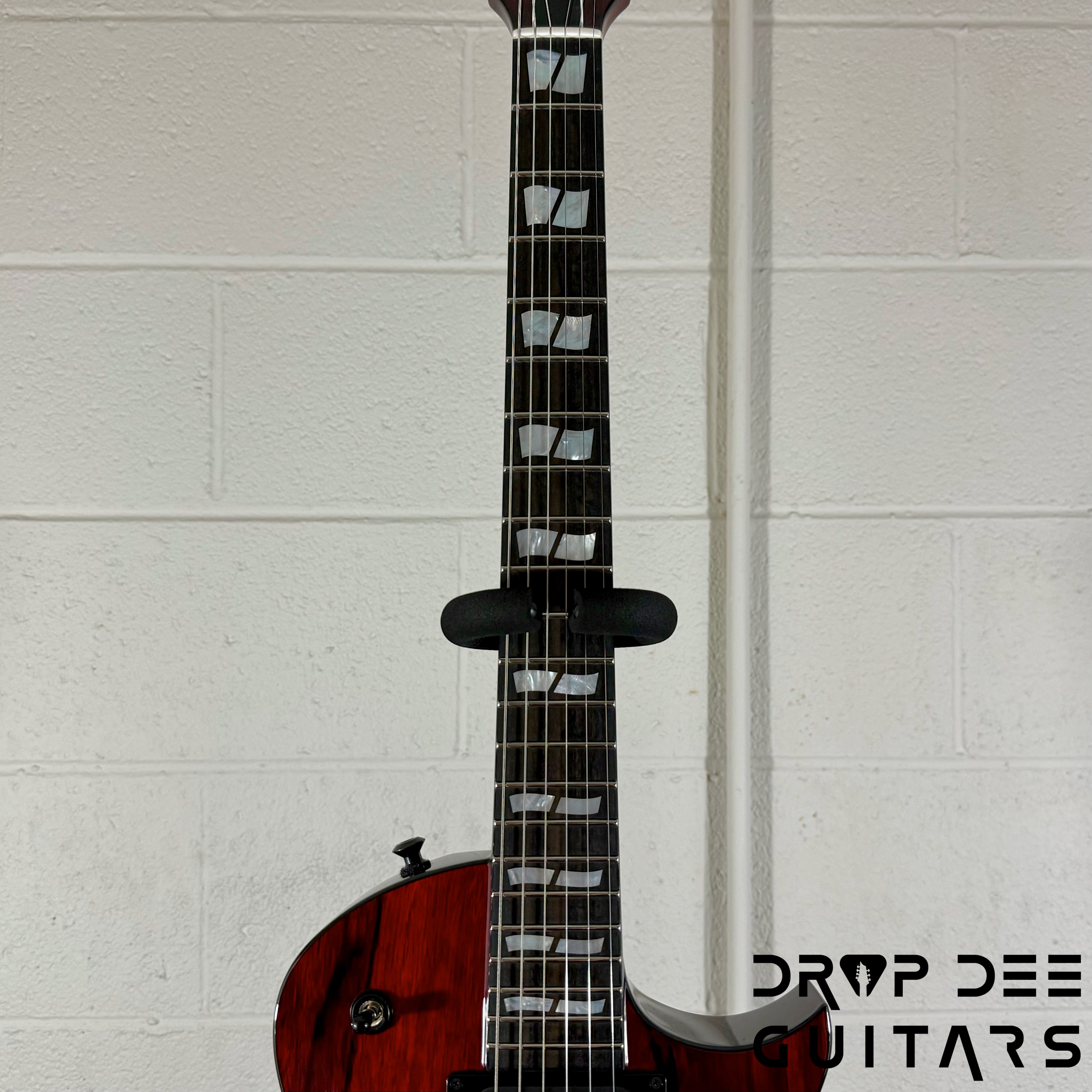 ESP USA Limited Edition Eclipse Black Limba Electric Guitar w/ Case - Black Cherry