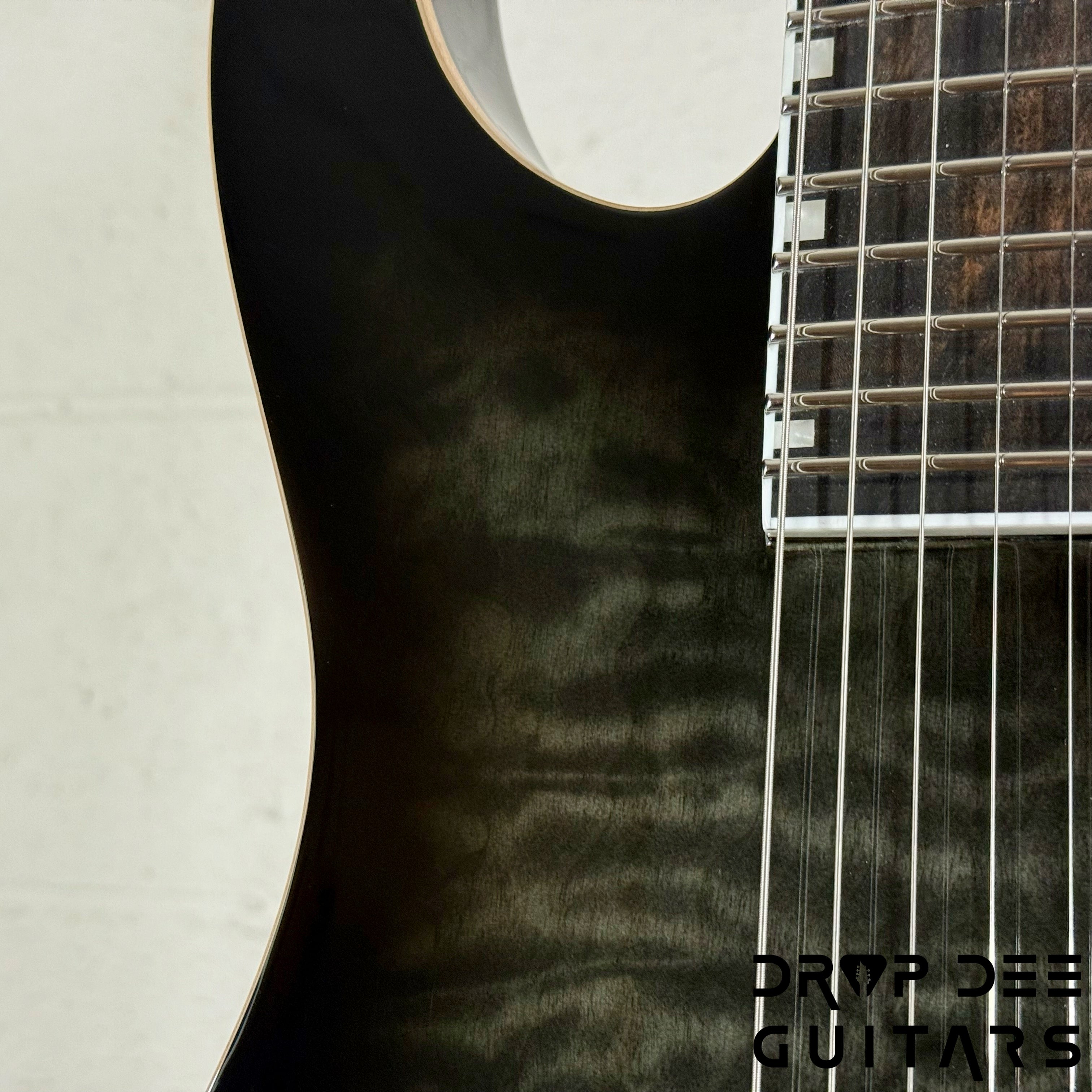 ESP E-II M-I NT QM Electric Guitar w/ Case - See Thru Black Sunburst