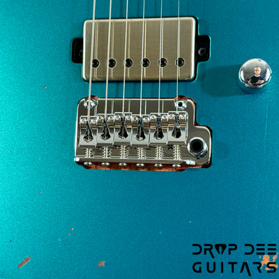 Mayones Aquila Aged V24 S 6 Electric Guitar w/ Case - Monolith Metallic Neon Green Nitro (Aged)