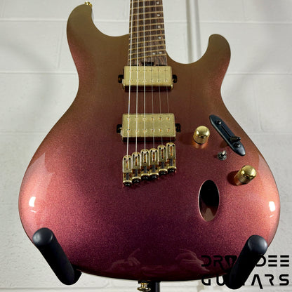 Ibanez Axe Lab Design SML721 Multi-Scale Electric Guitar - Rose Gold Chameleon