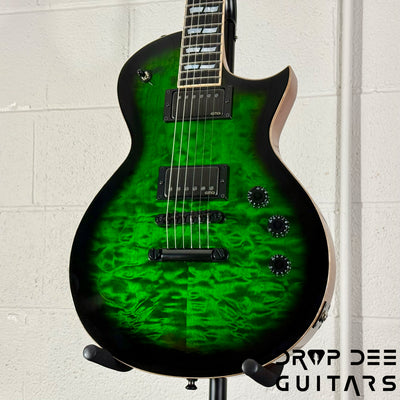 ESP USA Eclipse Electric Guitar w/ Case - Dark Green Sunburst