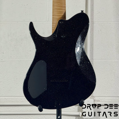 Balaguer USA Series Seraph Modern 7 Baritone 7-String Electric Guitar w/ Case (1024) - Gloss Metallic Black