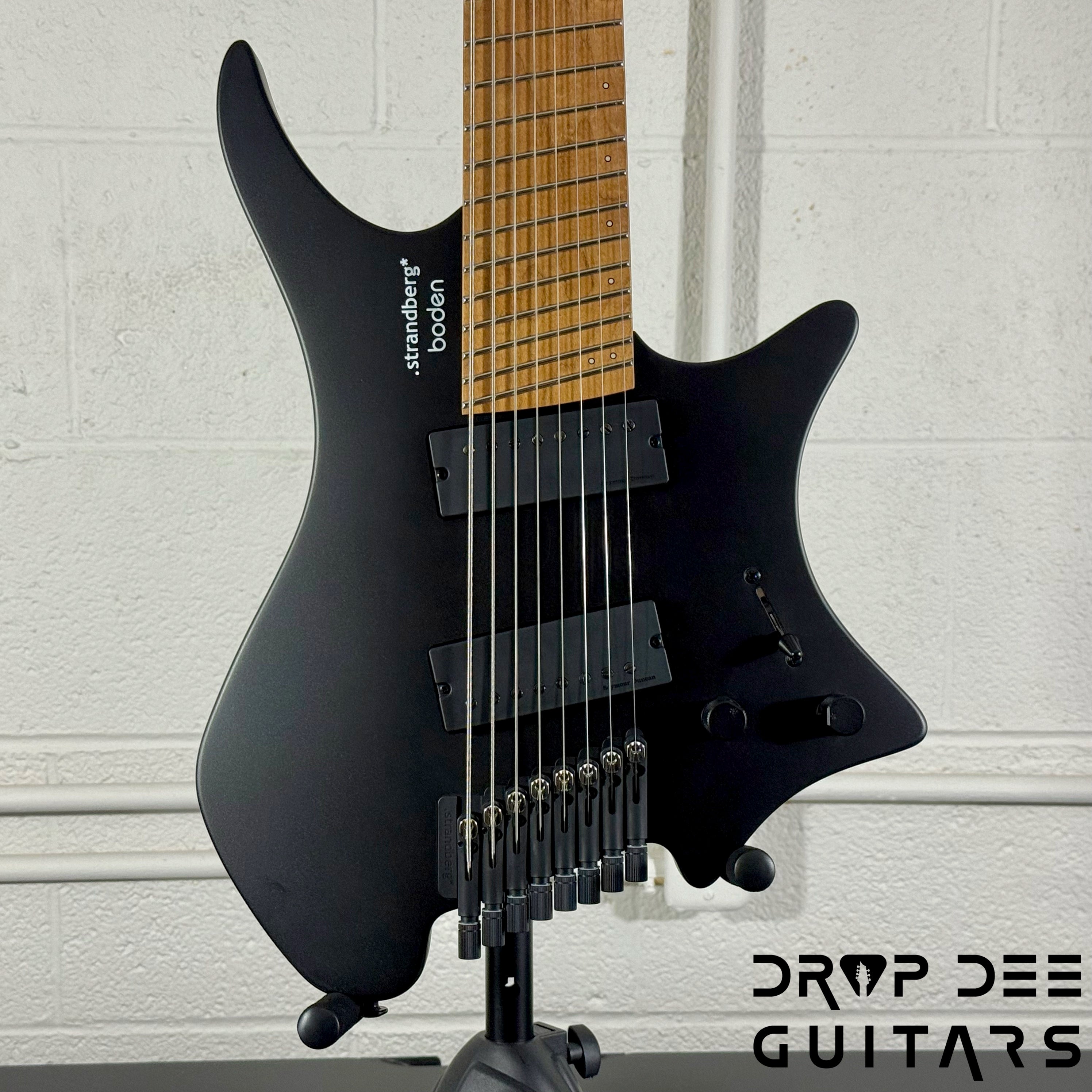 Strandberg Boden Standard N2.8 8-String Multiscale Headless Electric Guitar w/ Bag - Black Satin Metallic