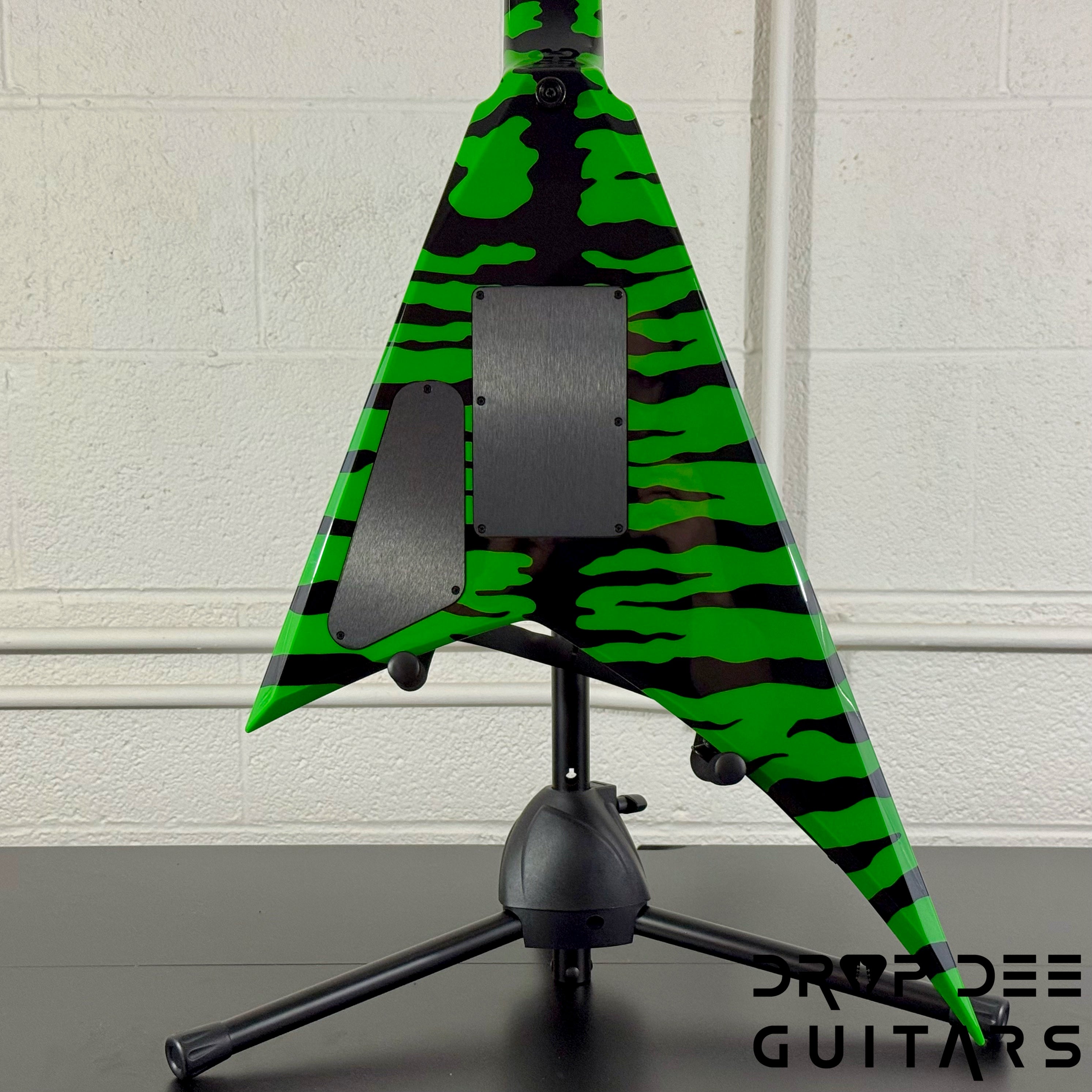 Jackson USA Custom Shop Rhoads RR24 FR Electric Guitar w/ Case - Slime Green Bengal