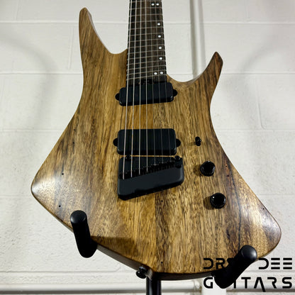 Ernie Ball Music Man Kaizen 7 Multiscale 7-String Electric Guitar w/ Case - Black Limba