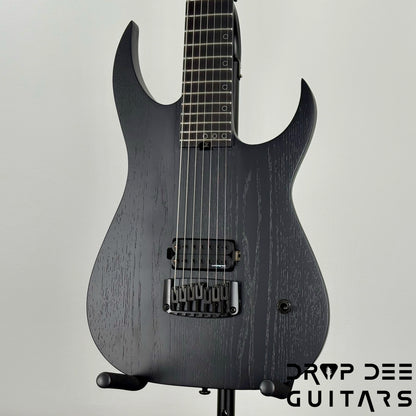 Schecter Diamond Series Keith Merrow KM-7 MK-III EX 7-String Baritone Electric Guitar - Satin Black Open Pore