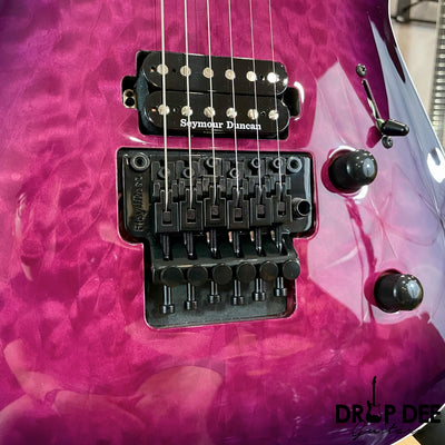 Jackson Pro Plus Series Dinky DKAQ Electric Guitar w/ Bag - Transparent Purple Burst