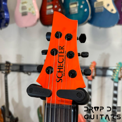 Schecter Custom Shop Sunset Extreme 6 Electric Guitar w/ Case - Neon Orange Satin
