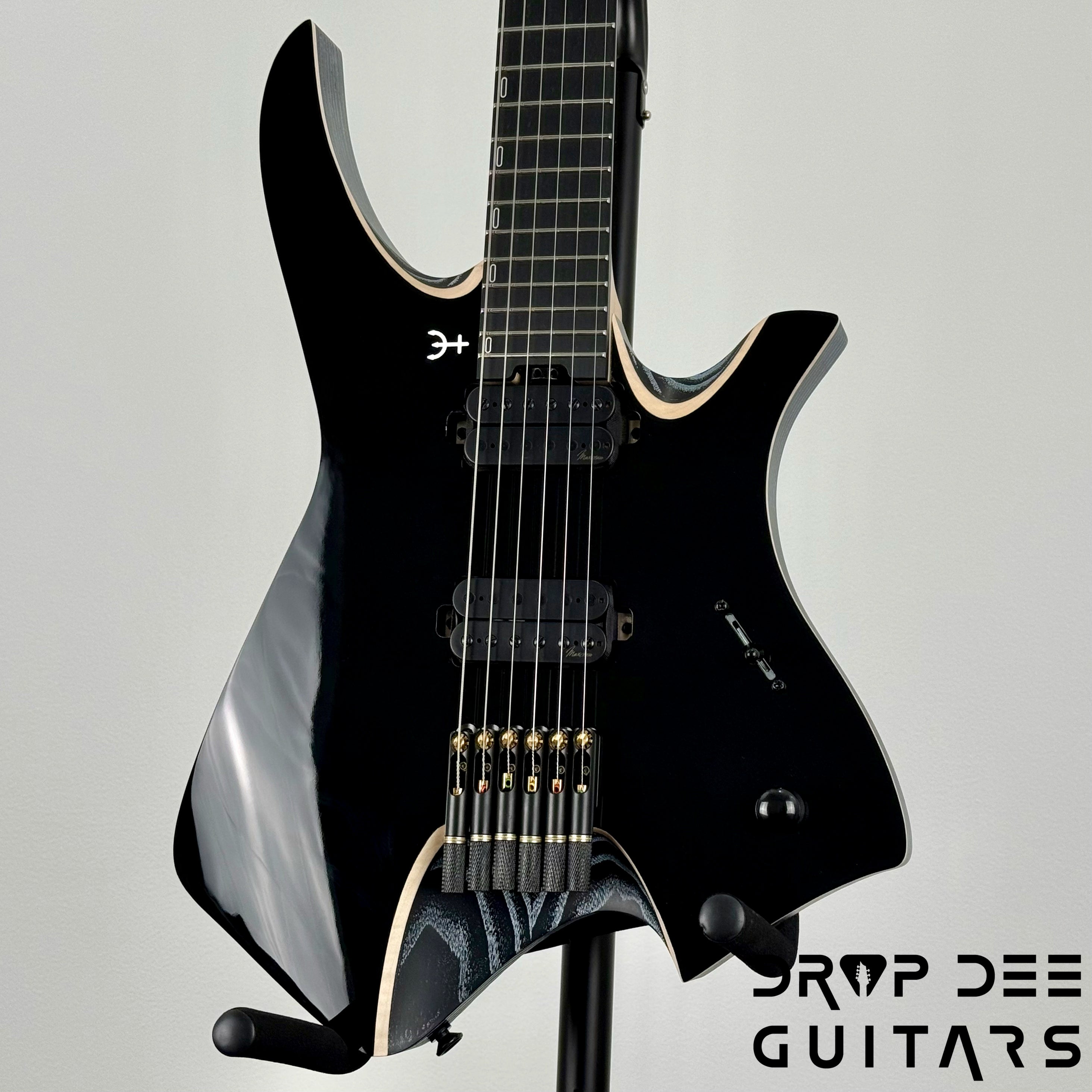 Infinia Neptune Headless Electric Guitar w/ Bag - Solid Lunar Black