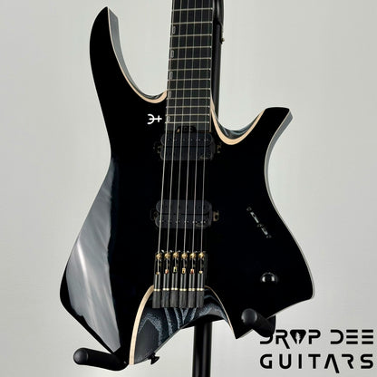 Infinia Neptune Headless Electric Guitar w/ Bag - Solid Lunar Black