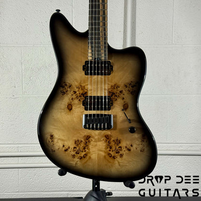 Balaguer DDG Exclusive Select Series Growler Baritone Electric Guitar w/ Bag - See-Thru Two-Tone Black Edge Burst