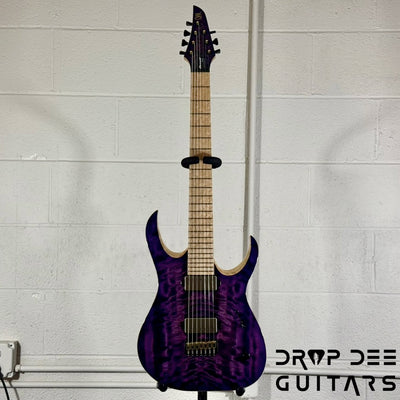Mayones Duvell Elite 7 Baritone 7-String Electric Guitar w/ Case - Infinite Purple