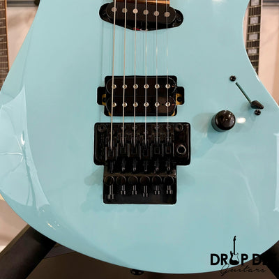 Balaguer Select Series Diablo Retro 27 FR Electric Guitar w/ Bag - Gloss Solid Cerulean Blue